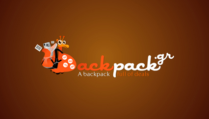 Backpack logo, online business logo design