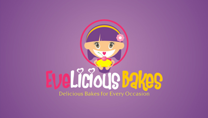 Cartoon girl logo, Bakes logo