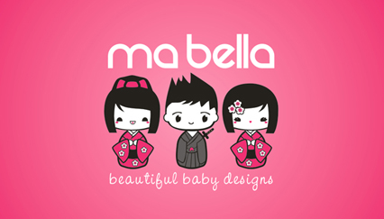japanese doll logo design, doll logo, baby wear logo