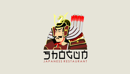 shogun logo, sushi logo design