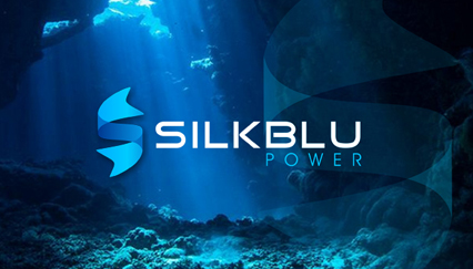 Water Power logo design, Silk ribbon logo