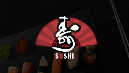 Sushi bar logo design, Folding fan logo